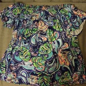 Lilly Pulitzer Off The Shoulder Top